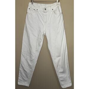 Vtg Levi's 550 Jeans Juniors Size 11 Med Women's Relaxed Fit Tapered Leg White